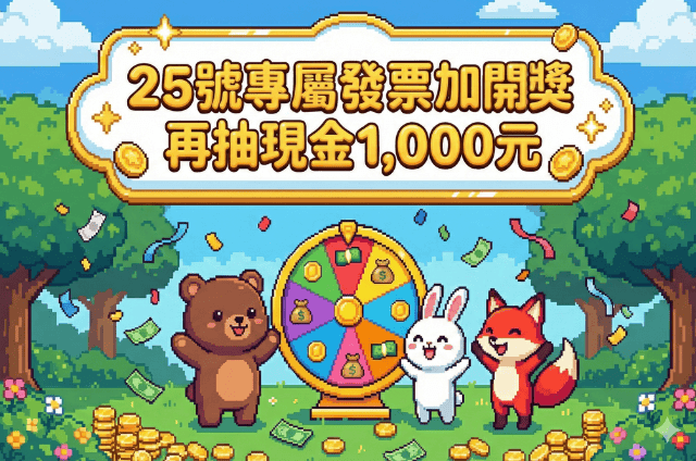 《3/25號限定！發票加開獎》現金獎1,000元 得獎公告