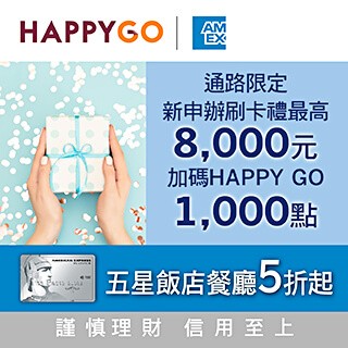 快！刷卡禮最高8,000元，再享1,000點