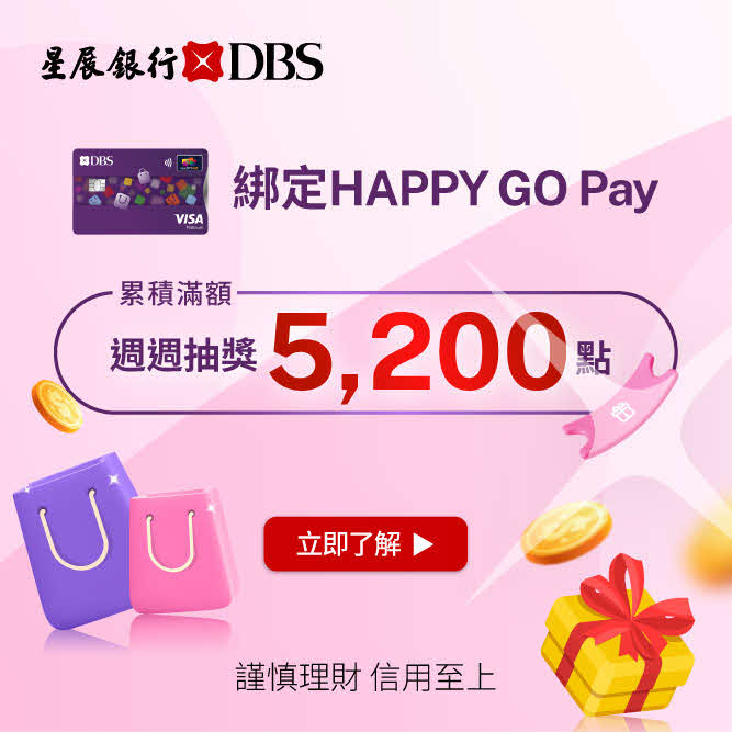 星展HAPPY GO聯名卡｜週週抽獎5200點
